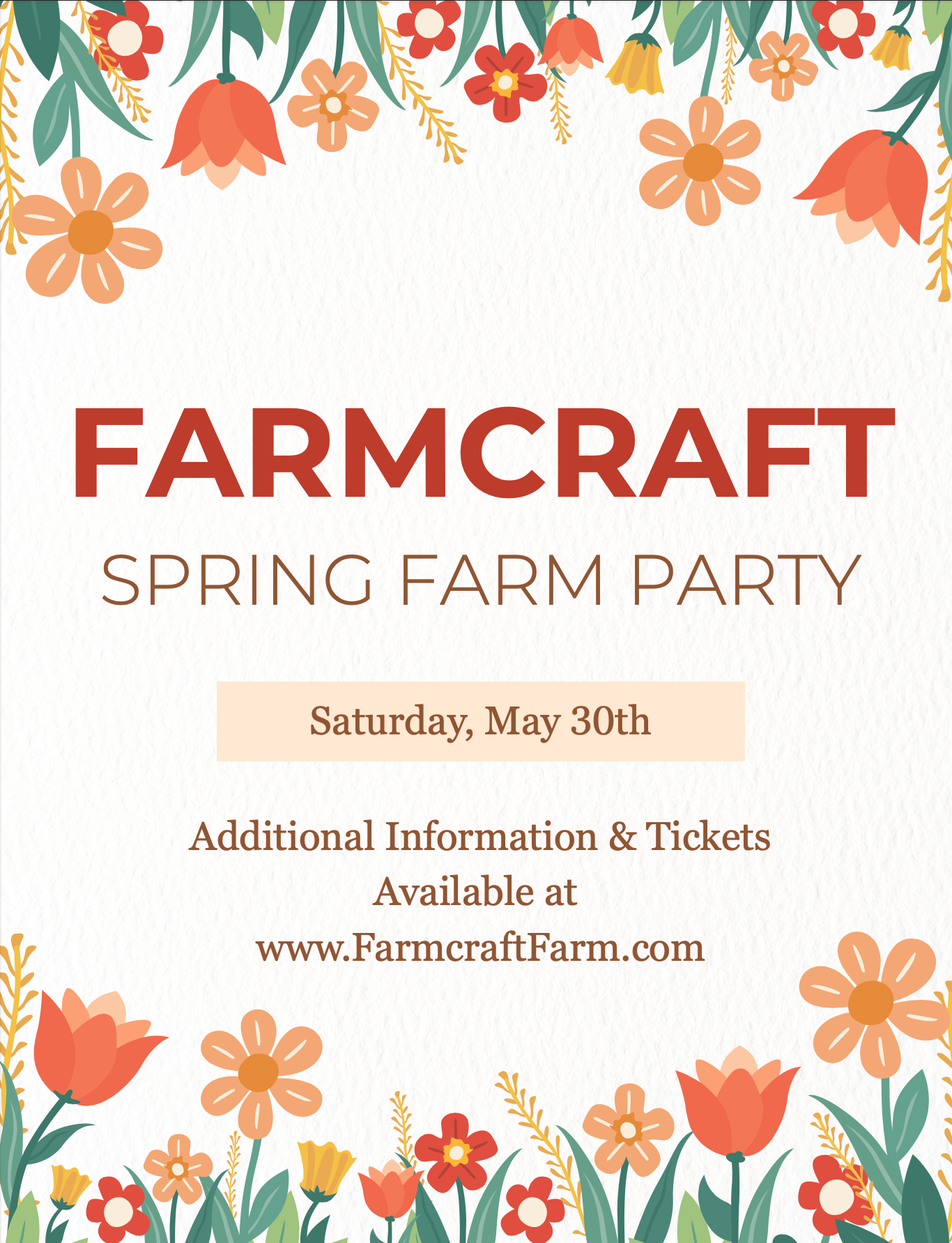 Spring Farm Party! -- May 30, 2026
